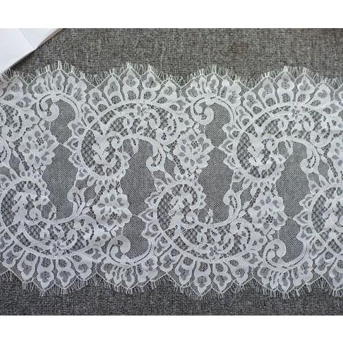 3meters/lot Black Eyelashes Lace Trim Fabric Flower DIY Crafts Wedding Dress Clothing Bra Ribbon lace material Handmade