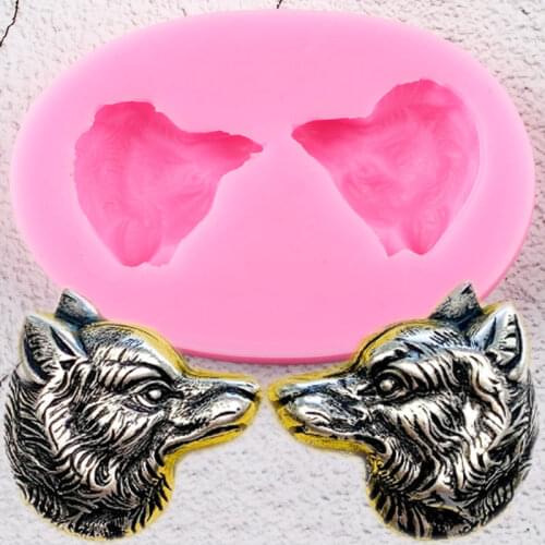 3D Fox Head Silicone Molds Cupcake Topper Fondant Cake Decorating Tools DIY Craft Jewelry Resin Mold Candy Clay Chocolate Moulds