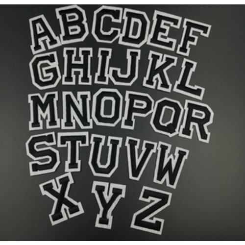 5pcs/pack Alphabet Letter Patch Embroidered Iron On Patch For Clothing Badges Paste DIY Sewing Accessories