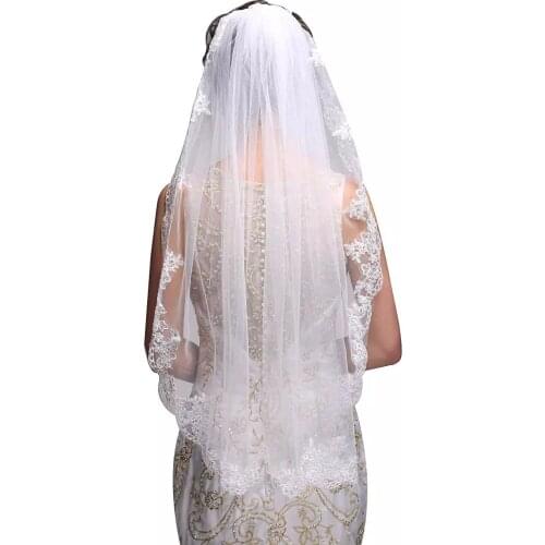White/Ivory Wedding Veil Short Bridal Veil Head Veil Wedding Accessories