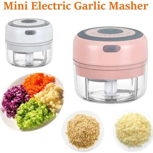 Wireless Mini Electric Garlic Food Chopper Ginger Mill Vegetable Crusher Cutter Food Blender Processor Complementary Cooking Mac