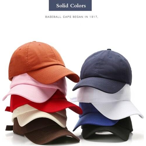 SLECKTON 100% Cotton Baseball Cap for Men and Women Solid Casual Snapback Hat Summer Visors Cap Fashion Peaked Cap Unisex Gorras