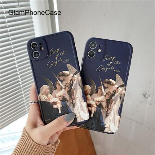 GlamPhoneCase Illustration Angel Phone Case For iPhoneSE 2 11Pro/Max X XS Max XR Soft Silicone Cover For iPhone11 7 8Plus Case