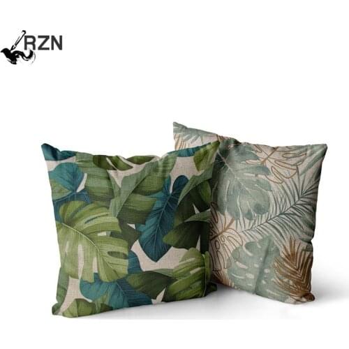 Decorative Pillow Case Green Throw Pillowcase Decor Home Farmhouse Scandinavian Style 45*45 40*40 Nordic Sofa Cushion Cover