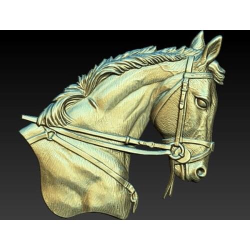 Horse head 3D model relief STL model for CNC Router carving engraving artcam aspire