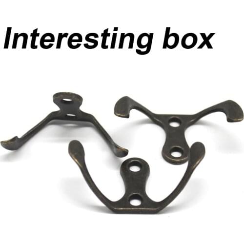 Mountain-shaped retro double hook model hook DIY assembly accessories antique retro bronze ornaments