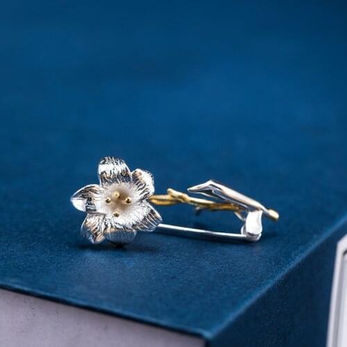 MIQIAO 925 Sterling Silver Brooch Flower Female 2020 New Lily Brooches For Womens Clothing Fashion Jewelry Mother Wife Gift