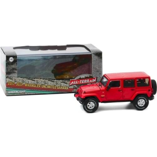 GreenLight Car 1:43 2017Jeep Wrangler Unlimited Sahara Collection Metal Die-cast Simulation Model Cars Toys