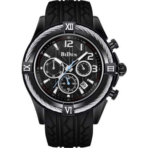 BIDEN Top Brand Luxury Quartz Watches for Man Big Dial Quartz Wrist Watch Relogio Masculino