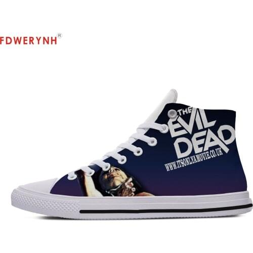 Mens Casual Shoes Ash Vs Evil Dead Badass Awesome Printed Top Plimsolls Custom Images or Logo Lace-up Flat Shoes