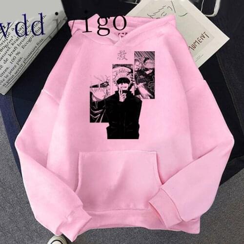 2021 Men/women Sweatshirts Fashion Harajuku Hoodies Hot Unisex Jujutsu Kaisen Gojo Satoru Comics Print Hooded Casual Sweatwear
