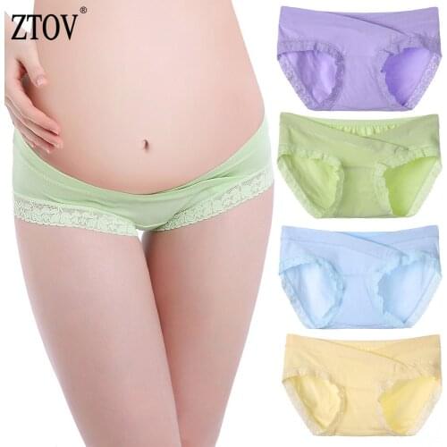 ZTOV 4Pcs/lot Maternity Underwear Pregnancy Panties Belly Support Briefs For Pregnant Women Low Waist UnderPants Panty XXL XXXL