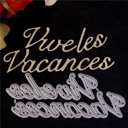 New French Text Word Metal Cutting Dies Cut Die Mold Scrapbook Paper Craft Knife Mould Blade Punch Stencils Dies