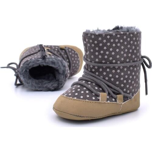 Winter Super Warm Infant Soft Bottom Snow Boots Lace Up Baby Boys Girls Moccasins Shoes Baby Prewalker Baby Boots