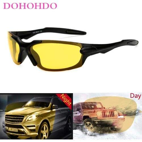 DOHOHDO New Polaroid Night Vision Glasses For Driving Goggles Anti-glare Lens Car Drivers Sun Glasses For Men Women Eyeglasses
