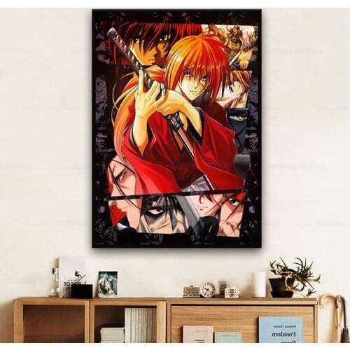 Ronin Kenshin Samurai XAnime Art Print Modern Poster Wall Pictures Living Room Decor