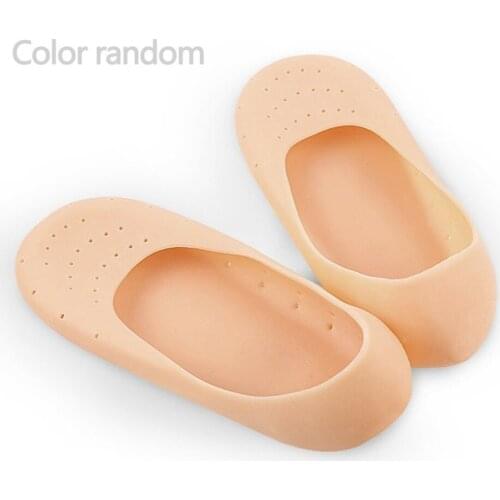 Random color Silicone boat socks Ms.stealth shallow silicone breathable leisure Gel socks fine silicone socks Foot Care Reusable