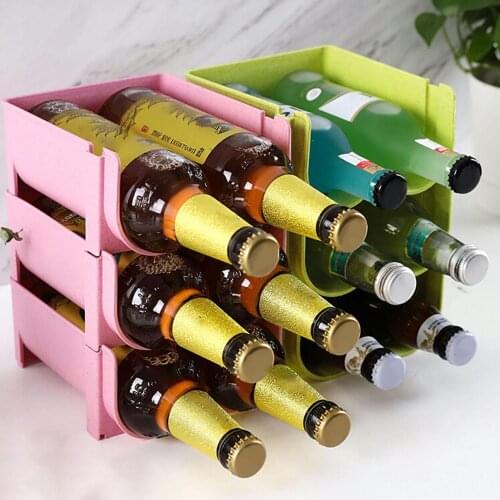 Stackable Household Beverage Storage Rack Beer Can Drink Holder Organizer Shelf