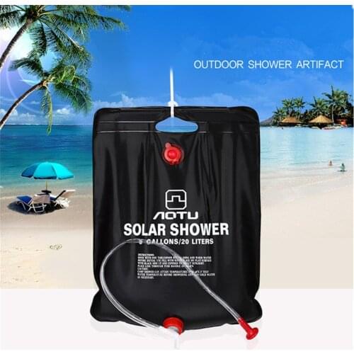 20L Outdoor Camping Water Bag Douche Camping Shower Portable Solar Bag Foldable Outdoor Shower Hydration Backpack