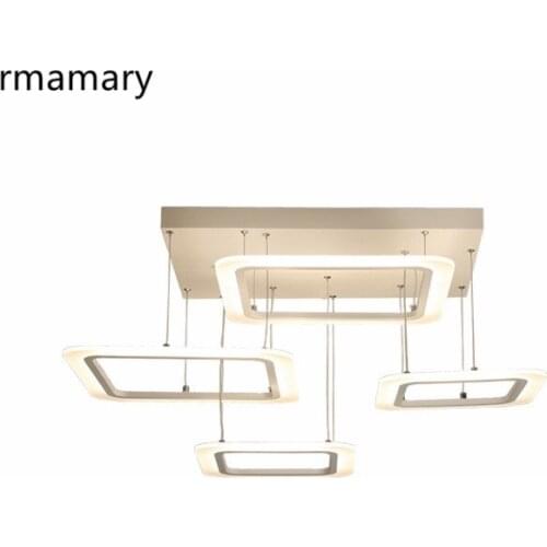 Modern led pendant light Square Acrylic pendant lamp lighting lustre for living room bedroom 110/220V Free Shipping