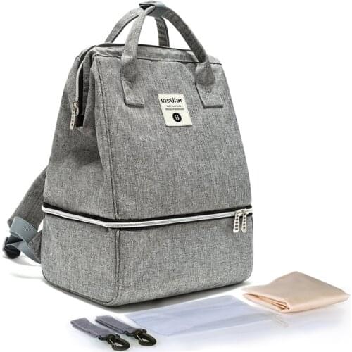 Mummy Diaper Bags Backpacks Stroller Hooks Mommy Insulation Backpack Nappy Bag for Newborn Baby Care With Replacement Pad