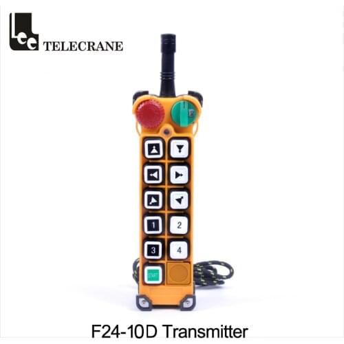 Telecrane 10 Two Steps Push Buttons F24-10D Wireless Industrial Crane Remote Control System Station Emitters