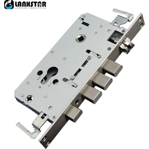 Security Door 304 Stainless Steel Lockbody Anti-theft Door Lock Body General Single/double Live Anti-insert Card Lock-body