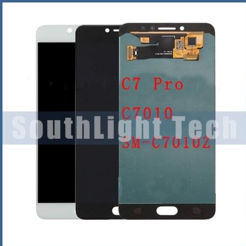 Grade AAA+++ Super Amoled For Samsung Galaxy C7010 C7 Pro SM-C7010Z LCD Display Touch Screen Digitizer Assembly Replacement