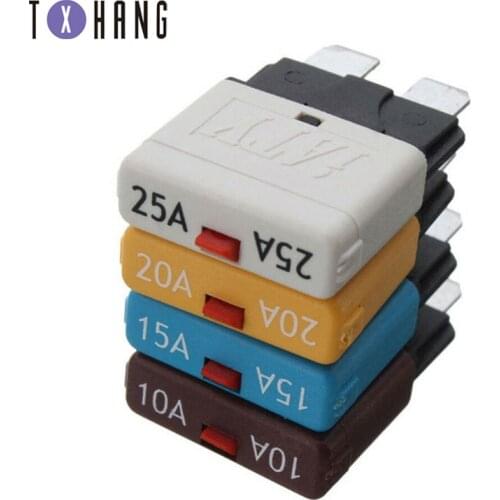 1PC 10-25A 28V DC Resettable automatic fuse Circuit Auto Car Blade Rally Automatic Manual Breaker Fuse
