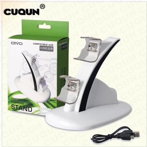1Pcs Dual Controller Charging Dock Station Charger for for Xbox One Slim Controllers Game Accessories With Cable