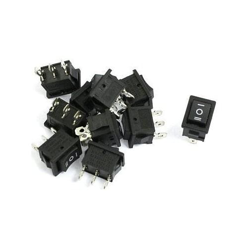 Free shipping !10 Pcs 6/30A 250V SPDT ON-OFF-ON 3 Pin Snap-in Rocker Boat Switch