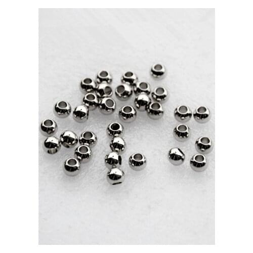 100Pcs The Latest 304 Stainless Steel Bead Positioning Bead Bracelet Necklace Earrings DIY Jewelry Accessories