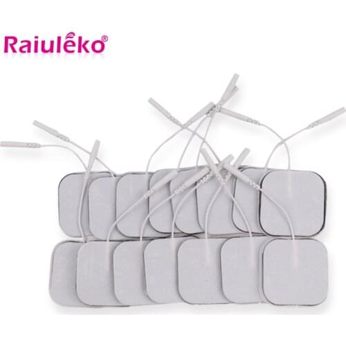 50/100 Pcs 5x5cm Reusable Tens Electrode Pads Self Adhesive Massage Patch Nerve Muscle Stimulator Digital Physiotherapy Massager