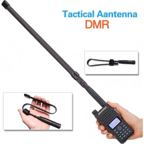 ABBREE AR-152A SMA-Female VHF UHF Dual Band Folding Tactical Antenna for Baofeng Walkie Talkie DMR DM-1701 DM-860 DM-X ham radio