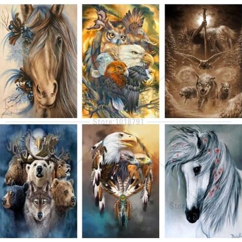 5D Diy Diamond Mosaic Full Owl Horse Diamond Embroidery bathing Diamond Painting Cross Stitch Square Diamond Sets Home Decor