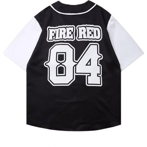 High quality Oversized Number 84 Embroidery Baseball Shirt Men Women Streetwear Mens Shirts Outwear Shirts for Men