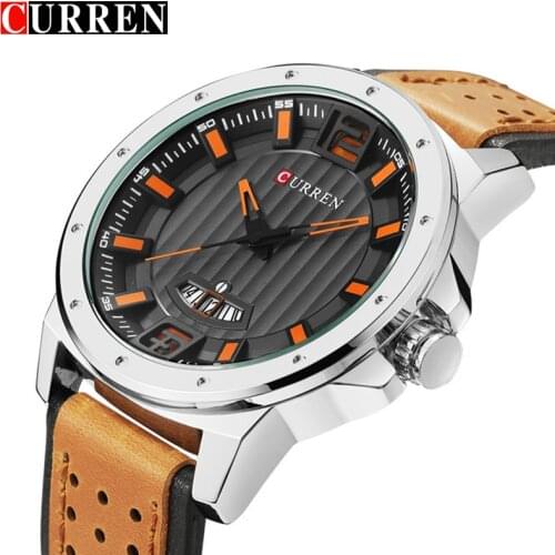 CURREN 8293 Mens Watches Waterproof Date Top Brand Luxury Leather Band Sport Business Military Male Clock Gift Relogio Masculino