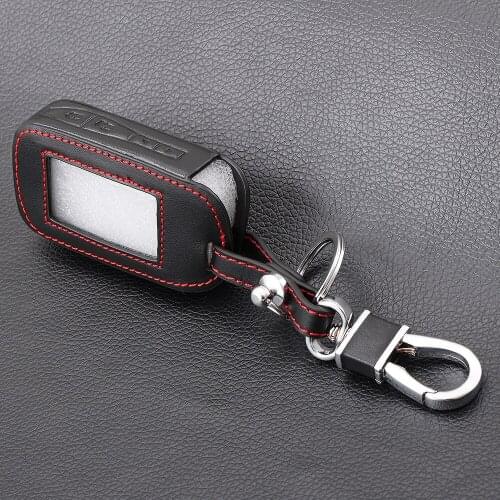 Genuine Leather Key Case For 2 Way Car Alarm System For Starline E60 E61 E62 E90 E91 Remote Control Key Fob
