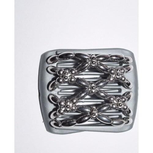 Pure silver olour beads small size magic comb 20 pcs/lot classical comb Easy to Use easy to use for young&old