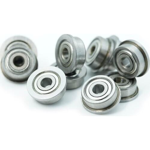 F623ZZ Flange Bearing 3x10x4 mm ABEC-1 ( 10 PCS ) Flanged F623 Z ZZ Ball Bearings