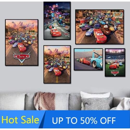 Disney Animation Cars Canvas Painting Car McQueen Wall Art Nordic Posters and Prints Home Decoration Pictures Living Room Decor