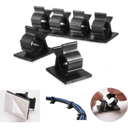 10Pcs/lot Cable Cord Adhesive Fasteners Clips Organizer Clamp Mounting Range Wireless Cable Clips Wire Holder