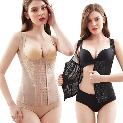 Women Waist Trainer Shapewear Tummy Control Cincher Slim Body Shaper Workout Girdle Underbust Corset Hook Tank Tops L XL XXL3XL