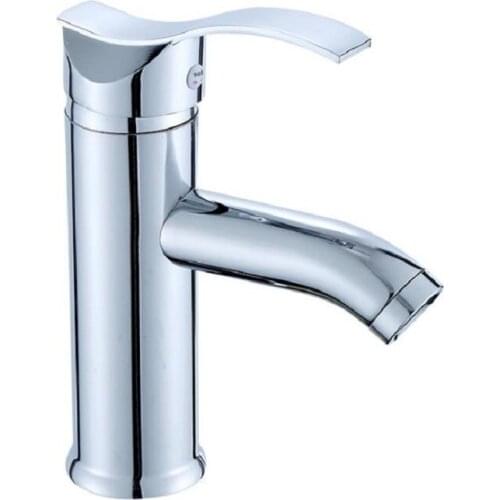 Stainless Steel Faucet Low Bend Hot and Cold Wash Basin Basin Single Hole Faucet