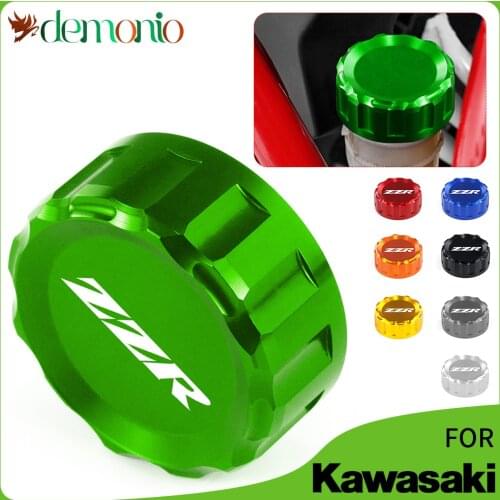 Motorcycle CNC Aluminum Rear Brake Fluid Reservoir Cover Cap For Kawasaki ZZR600 2005-2008 ZZR1400 2006-2011 2010 ZZR 600 1400