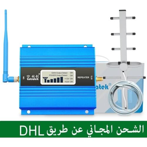 Lintratek Signal Booster 900/1800/2100Mhz Repeater gsm 2g 3g 4g Band 8/Band 1/Band 3 Signal Amplifier 65dB Full kit