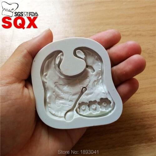 Cute Sunflower Decoration Napkin with Cup and Spoon Baby Silicone Series Mold for Cake Decoration Kitchen Accessories SQ16284