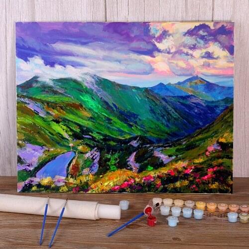 Landscape After The Storm DIY Painting By Numbers Package Oil Paints 40*50 Paiting By Numbers Home Decor Kids Handicraft