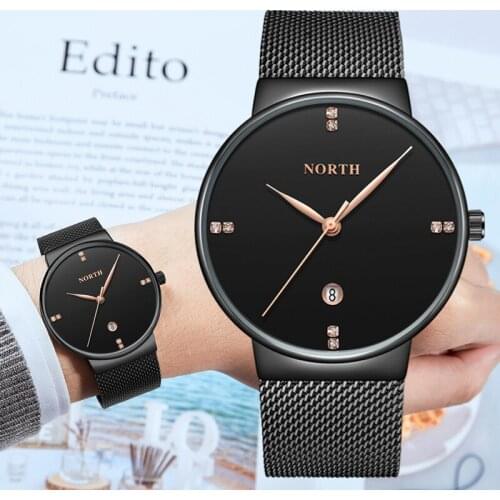 NORTH Luxury Brand Watch Men Fashion Sport Quartz Watch Mesh Belt Casual Business Men Watches Waterproof Clock Relogio Masculino