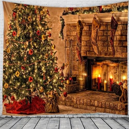 Christmas decoration tapestry Christmas bedroom dormitory decoration tapestry Christmas party background wall decoration tapestr